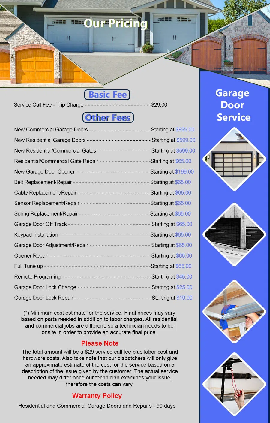 White Plains Metro Garage Door Repair Service White Plains, NY 914-595-1529